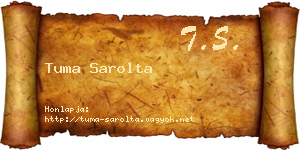 Tuma Sarolta névjegykártya